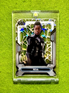 Reva ATOMIC REFRACTOR # /99 STAR WARS Card CRACKED ICE PRIZM 2023 Topps High Tek - Picture 1 of 24