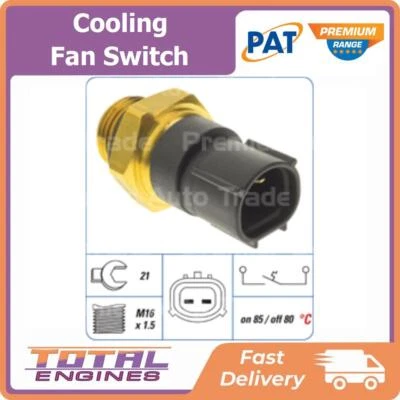 PAT Premium Cooling Fan Switch fits Proton Satria C90 1.8L 4Cyl 4 G 93 P - image 1 of 2