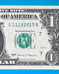 November 7, 1988 / 11 July 1988 (L 11071988 K) BIRTHDAY $1 One Dollar Bill *UNC* - Picture 1 of 4