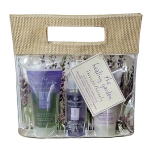 The Healing Garden Lavender Therapy Body Mist Lotion Wash 3 Pc Travel Set Coty - Picture 1 of 5