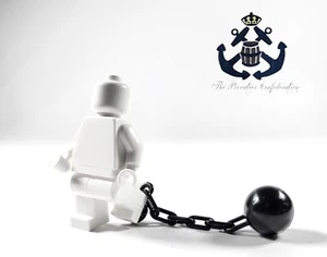 Lego Castle / City Minifigur schwarze Kette Ball 15532 für Gefängnis, Gefängnis, Kerker - Bild 1 von 1