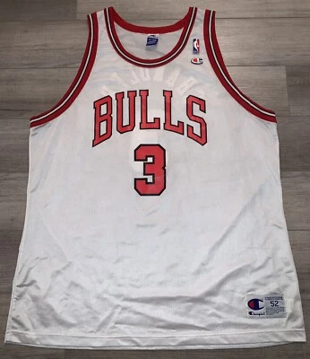* RARE * Chicago Bulls Jersey 52 XL Mens Tyson Chandler Champion NBA HOME WHITE - Image 1 of 4