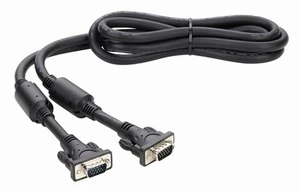 Monitor cable VGA D-SUB 15-pin M/M 1,8m. 75Ohm Ferrite Professional HQ THOMSON - Zdjęcie 1 z 4