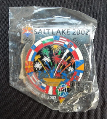 2002 SALT LAKE CITY OLYMPIC JET SET CLOSING CEREMONIES PIN SEALED - Image 1 of 2