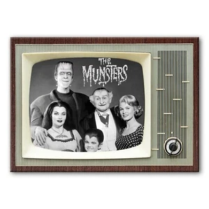 THE MUNSTERS Classic TV 3.5 inches x 2.5 inches Steel FRIDGE MAGNET - Picture 1 of 2