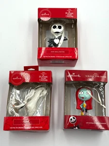 Hallmark The Night Before Christmas Bundle Ornaments Jack, Sally, Zero Lot - Picture 1 of 5