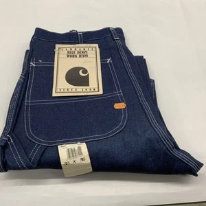 Vintage Carhartt Blue Denim Work Jeans Size 30 X 36 (CJ1) - Picture 1 of 3