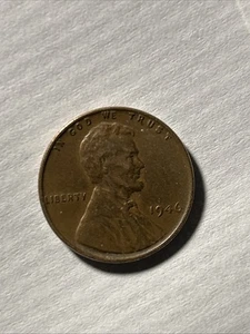 1946 Wheat Penny RARE. Errors. No Mint Mark. Mistruck. L On The Rim - Imagen 1 de 2