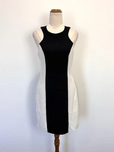 Ladakh Dress Womens 10 M Black White Panels Pencil Occasion Formal Event Office - Picture 1 of 12