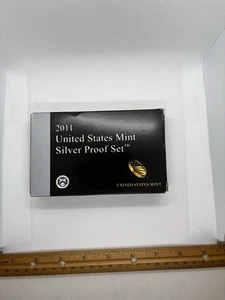 2011 U.S. Mint Silver Proof Set in box with COA. 3 Panels. - Picture 1 of 13