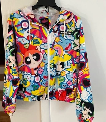 Chaqueta impermeable Members Only Powerpuff para niñas talla grande Cartoon Network” Foto 1 de 4