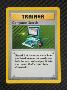 Pokémon Karte Computersuche 71/102 SCHATTENLOS WOTC Base Set Rare Trainer - Bild 1 von 4
