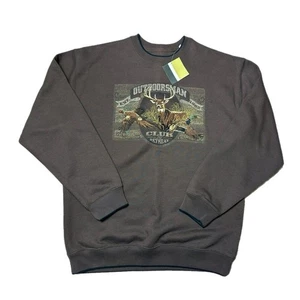 Sudadera Croft & Barrow NUEVA CON ETIQUETAS Bordada Ciervo Pato Outdoorsman Cuello Redondo S - Imagen 1 de 6
