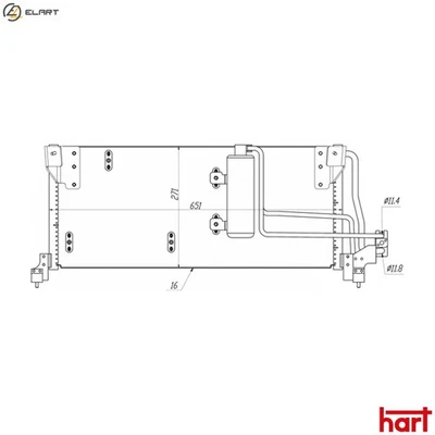 CONDENSER AIR CONDITIONING 636 959 FOR OPEL X 14 XE 1.4L C 16 SEL/X 16 XE 1.6L - Image 1 of 4