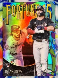 2025 Topps Chrome Dylan Crews RC Fortune 15 Refractor #F15-11 Nationals - Bild 1 von 2