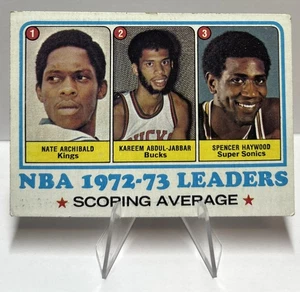 Kareem Abdul-Jabbar / Archibald / Haywood 1973-74 Topps LEADERS CARD#154 - Picture 1 of 2