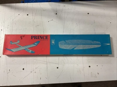 Vintage DMI Prince 90cm Wingspan Balsa Glider Model Airplane Kit Free Flight - Image 1 of 4
