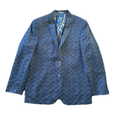 Blazer Bachrach Chambray Estampado Floral Talla 42R Foto 1 de 4