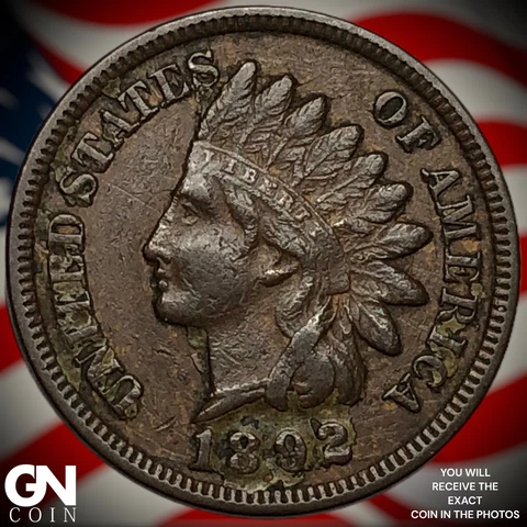 1892 Indian Head Cent Penny  Q7650 Cover