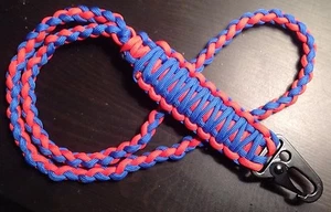 UNO (1) cordón Paracord + HK HOOK FOB 550 Cord USA Custom Colors! TJPARACORD - Imagen 1 de 8