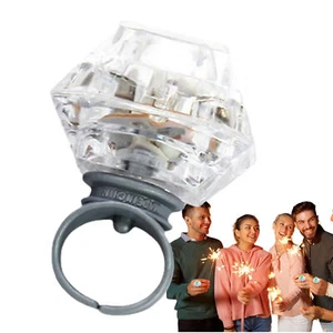 Flashing Ring Finger Shiny Fashion Party Light up Glo.w in the dark Shine *2 - Picture 1 of 12