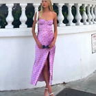 BNWT ZARA Lilac Floral Print Satin Camisole Dress Size XL