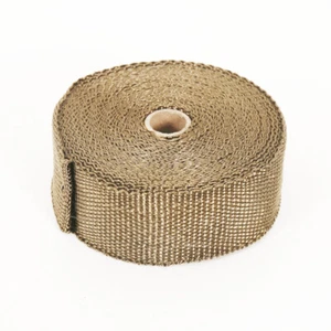 2" 50Ft Titanium Basalt Manifold Header Exhaust Pipe Heat Wrap +6 Ties Kit - Picture 1 of 4