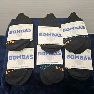 Bombas 7 Pair Pack -Black Ankle Socks -Style 6778 X-Sm (Kids Shoe Size 1-6) - Picture 1 of 8