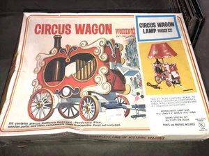 Vintage 1971 Craft Master Circus Wagon Wooden Model Kit W/Wagon Lamp #50127 NIB - Picture 1 of 5