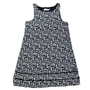 Vineyard Vines Dress Women's 6 Black White All Over Palm Cisco Swing Dress - Picture 1 of 6