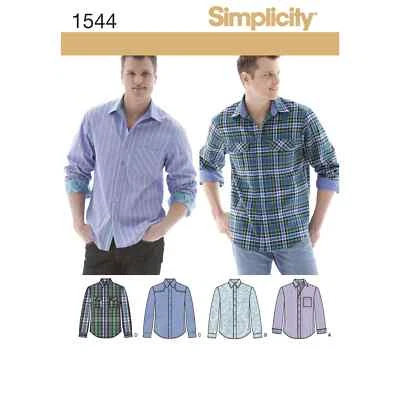 Simplicity Men's Shirt with Fabric Variations - Image 1 of 4