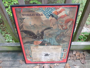 World War I 1st Company N. Y. Coast Artillery Roster Dan Smith Poster Document - Picture 1 of 10