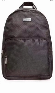 NUEVO Hombre/Mujer Perfumes J C Mochila Bolso de Mano Negro Cocodrilo Cuero Imitado Borde - Imagen 1 de 6