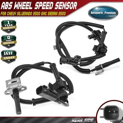 Sensor de velocidad de rueda ABS trasero 2 piezas para Chevy Silverado 3500 HD GMC Sierra 3500 HD Foto 1 de 4
