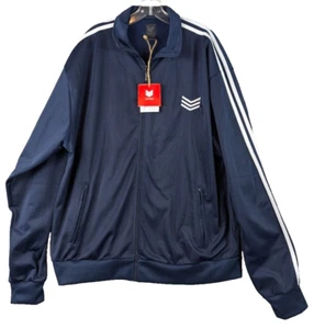 Veste de survêtement homme gamme XL golf fermeture éclair complète poches sport athlétique bleu marine neuve avec étiquette - Photo 1/11