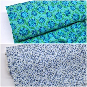 Polyester Crinkle Lycra Fabric Boho Light Weight Maxi Dress Summer Dressmaking - Picture 1 of 10