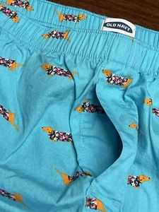 OLD NAVY boxer shorts NEW unworn 3xl or 4xl waist 47 un / 56 stretched DACHSHUND - Picture 1 of 6