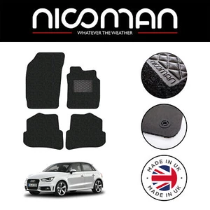 For Audi A1 2009-2018 Front & Rear LUXURY Car Mats Black Genuine Fits - Picture 1 of 6