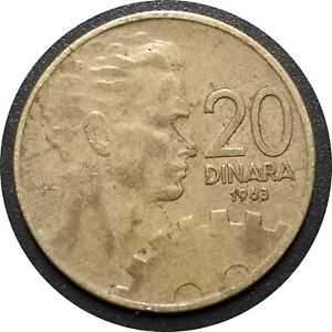 20 Dinara (1963-1963) 1963   - Yougoslavie / KM#40