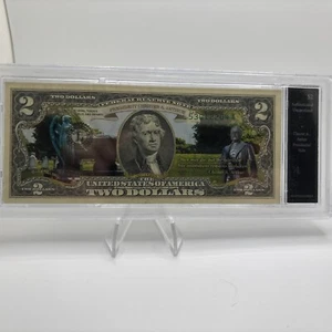 Billete presidencial 2012 de 2 dólares coloreado - Imagen 1 de 8