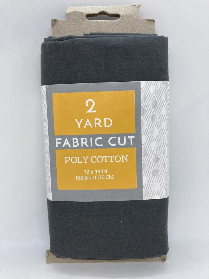 2 Yard Poly Cotton Fabric Cut 72" x 44" Dark Gray - Image 1 of 1