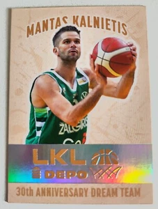 2023-24 H&C LKL Basketball 30th Dream Team Legend Mantas Kalnietis Zalgiris Card - Bild 1 von 2