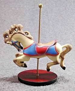 JUMPER HORSE Franklin Mint Treasury of Carousel Art Porcelain 1917 01 - Picture 1 of 6