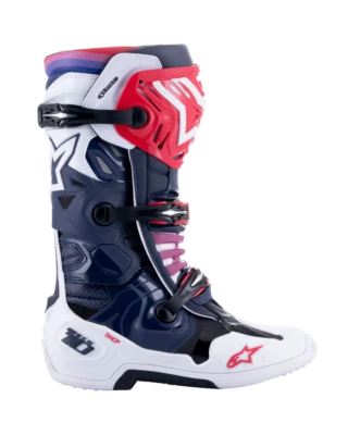 Botas Alpinestars Tech 10 Superventadas Noche Azul Marino/Blanco/Arco Iris Talla 8 Foto 1 de 4