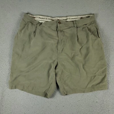 Tommy Bahama Shorts Mens Size 40 Green Silk Pleated Chino — 第 1/4 张图片