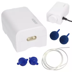 Quiet Aquarium Air Pump Fish Tank Pump Single/Twin Outlet Valve + Accessories - Picture 1 of 8