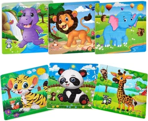 Puzzles for Kids Ages 3-5 Toddler Wooden Toys Montessori Learning Education Pres - Picture 1 of 12
