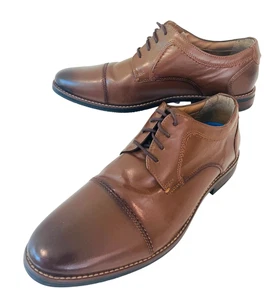 Nunn Bush Oxfords Mens Sz 11 W Dress Brown Leather Shoes Comfort Gel 81085 - Picture 1 of 11
