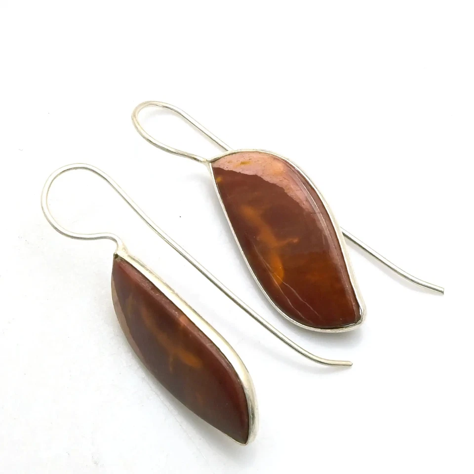 Mookaite Jasper Gemstone Handmade Drop Dangle Earrings Jewelry 1.8" AE-92037 - Image 1 of 1