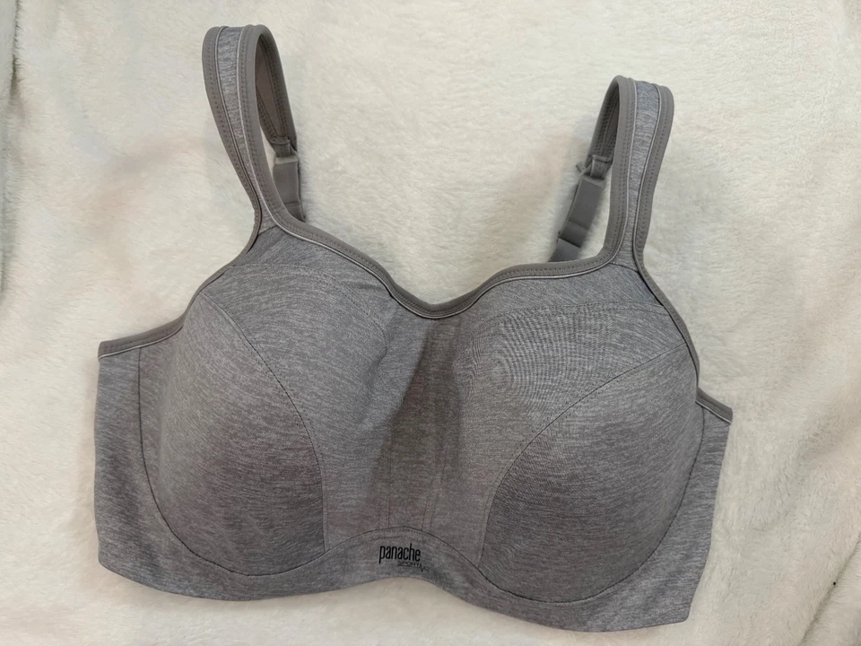 Sujetador de Gimnasio PANACHE Sport 40F Estilo 5021 Con Aros Fitness Correr Espalda Corredora Gris Foto 1 de 4